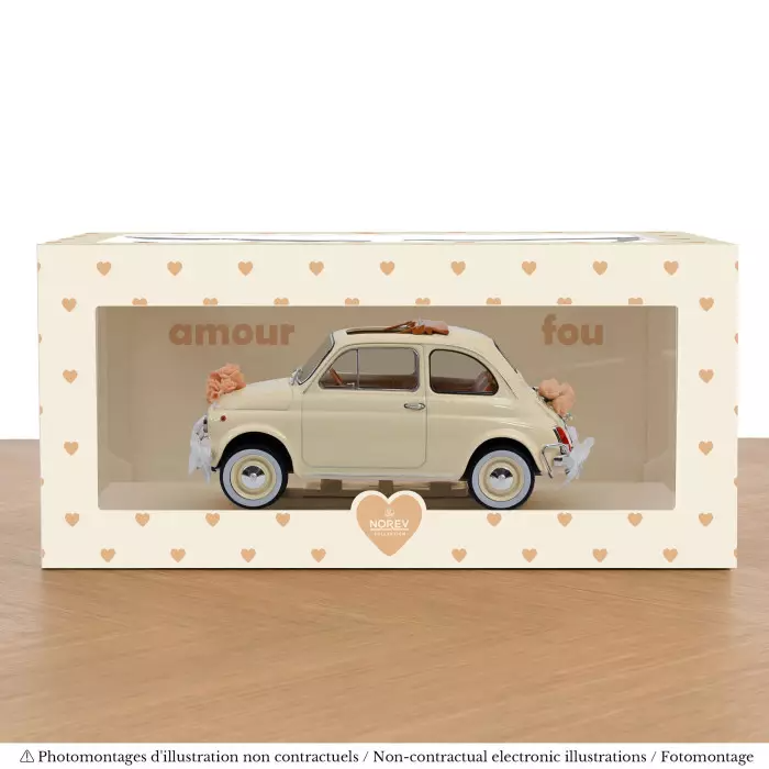 Fiat 500L 1968 Elfenbein Hochzeit 1 1:18 Norev