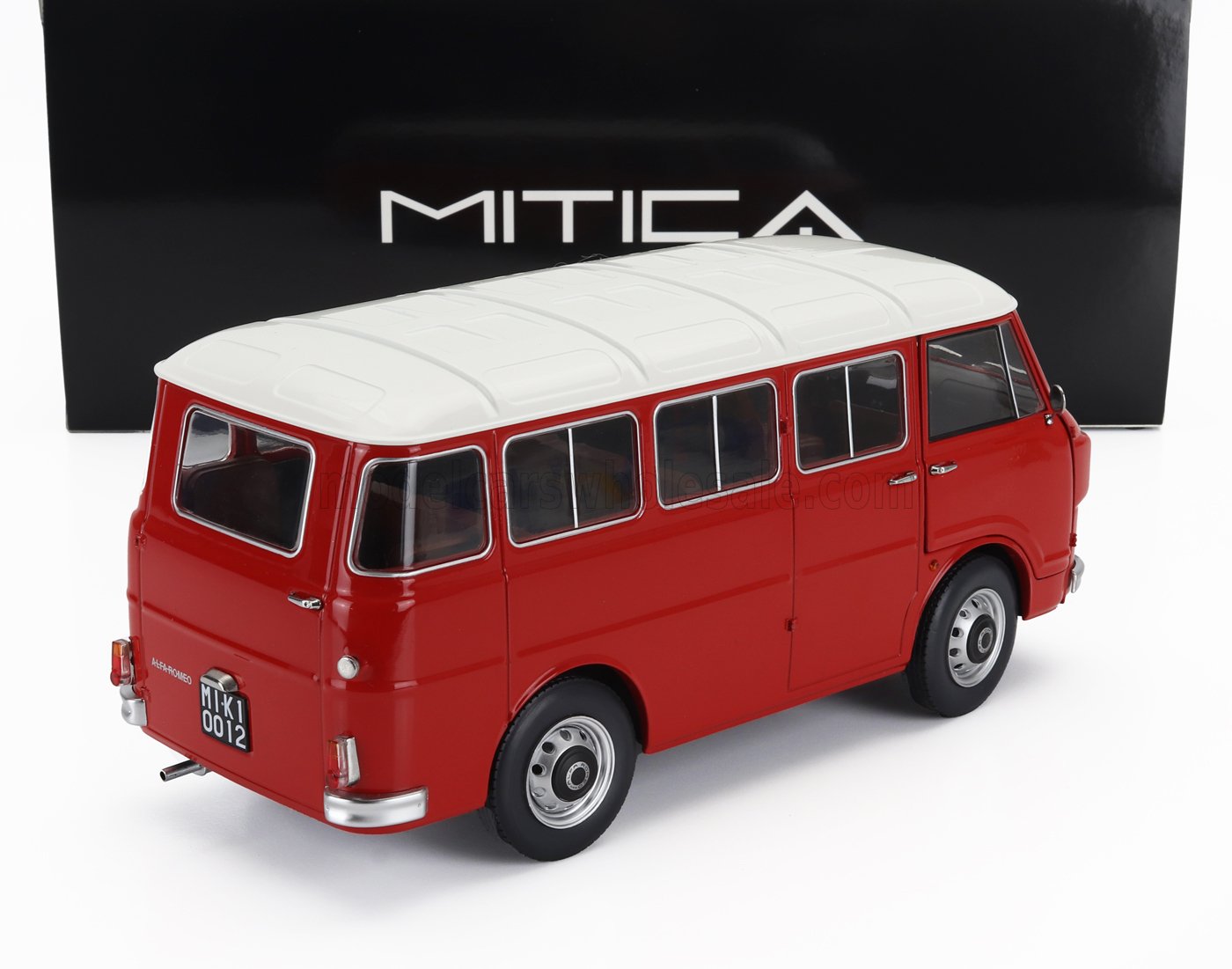 ALFA ROMEO  F-12 MINIBUS 1-SERIES 1967 RED IVORY 1:18 Mitica