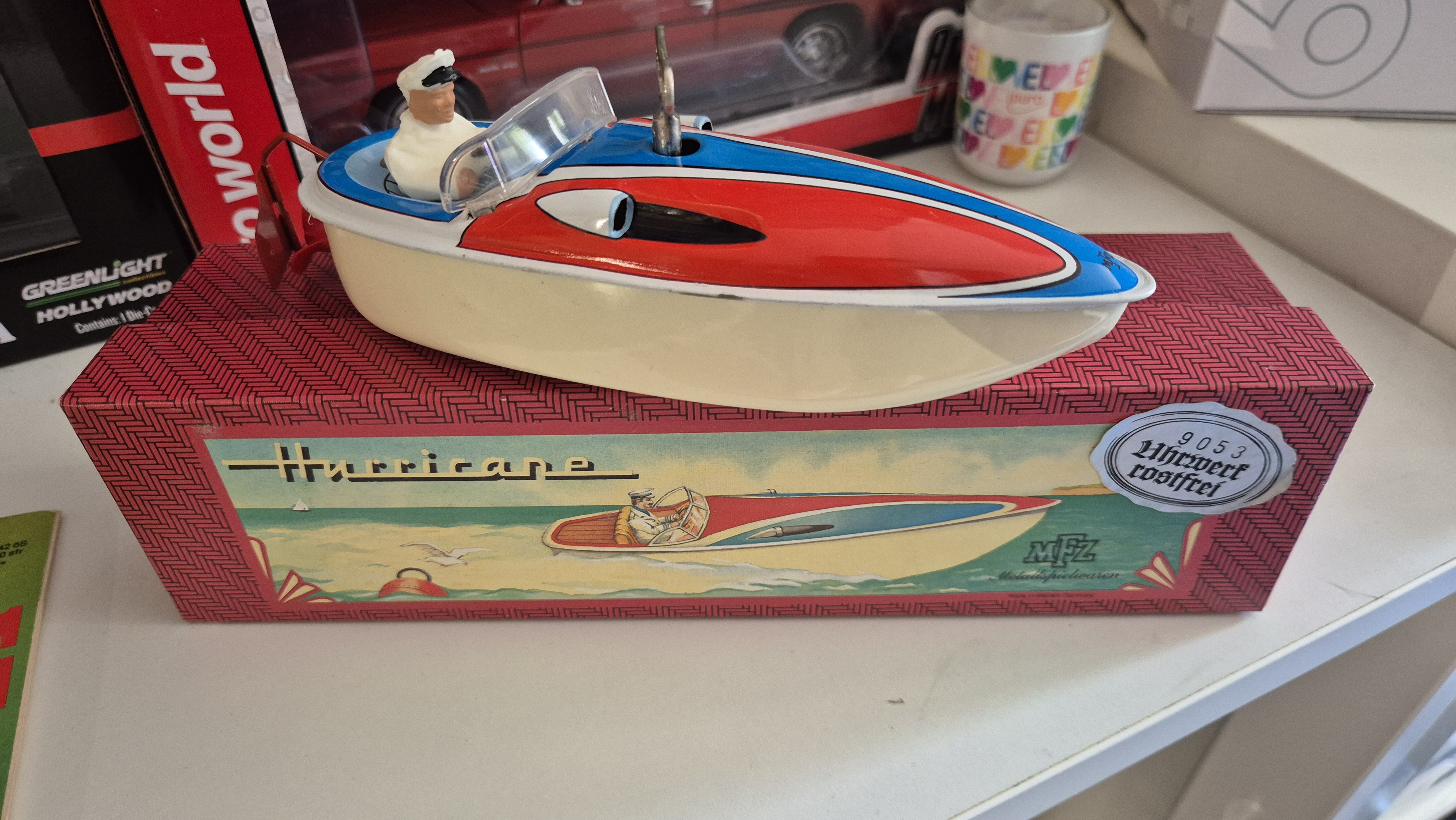 Hurricane Schnellboot MFZ Metallspielwaren*Vintage* Blechmodell 