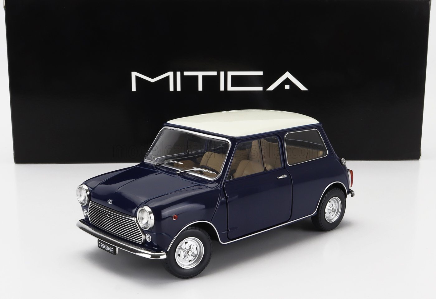 INNOCENTI MINI COOPER MK1 1966  BLUE IVORY 1:18 Mitica