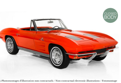 CHEVROLET CORVETTE STING RAY CABRIOLET 1963 RIVERSIDE RED 1:18 Norev 
