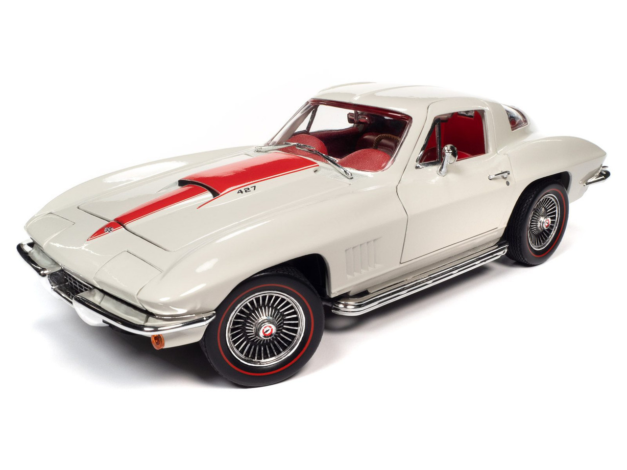 Chevrolet Corvette 427 Coupe White Stinger Stripe AMM1279 1:18 Autoworld