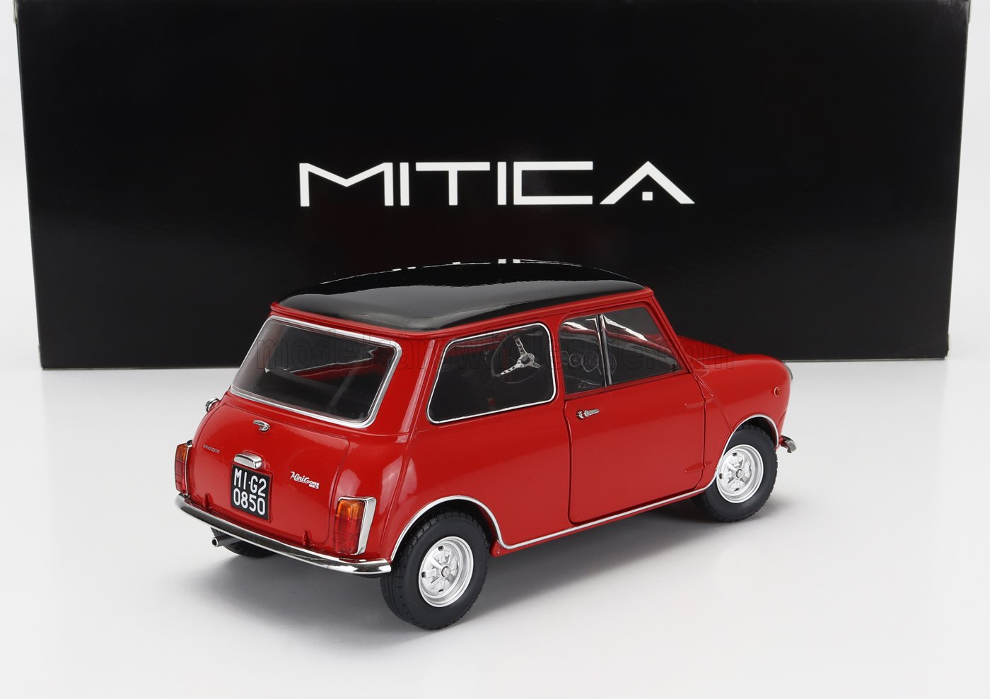 INNOCENTI MINI COOPER MK1 1966  RED BLACK 1:18 Mitica