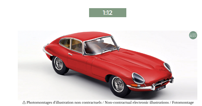 Jaguar E-Type Coupe 1964 Signal red 1:12 Norev