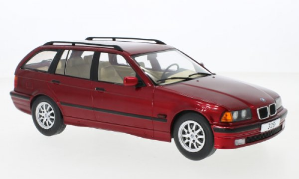 BMW 3 Series Touring (E36) 1995 darkred met 1:18 MCG