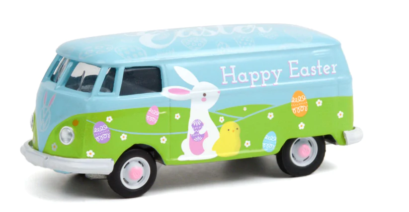 VW T1 Panel Bus Happy Easter Ostern 1:64 Greenlight