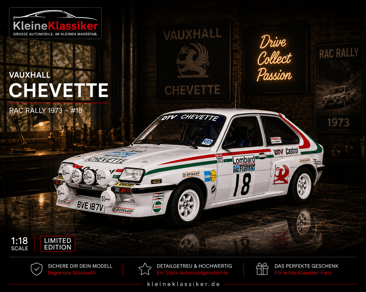 VAUXHALL CHEVETTE 2300 HSR GREY JIMMY MCRAE / MIKE NICHOLSON LOM  OT1225 1:18 Otto Models