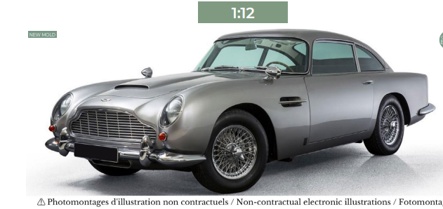 Aston Martin DB5 1963 Silver Birch 1:12 Norev