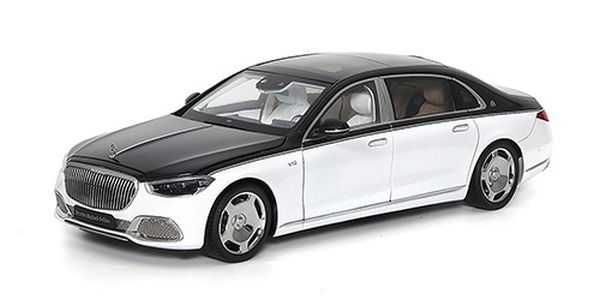 MERCEDES-MAYBACH-S-CLASS 2021 OBSIDIAN BLACK/DIAMOND WHITE ALM820121  1:18 Almost Real 