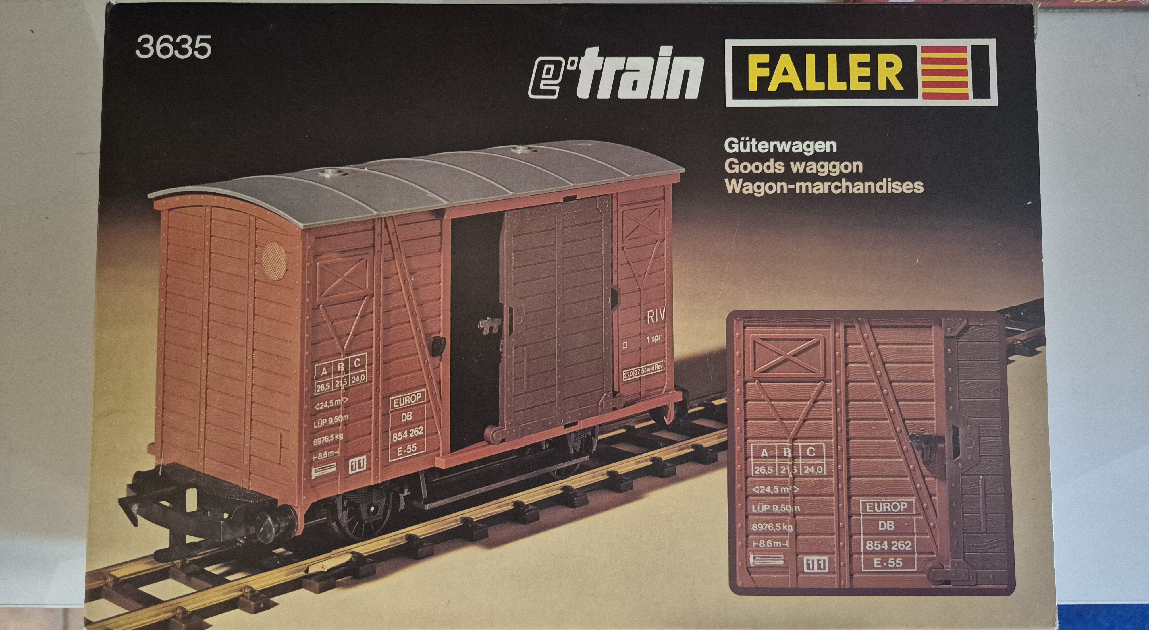 Faller E-Train Etrain  Güterwagen 3635 Spur 0 
