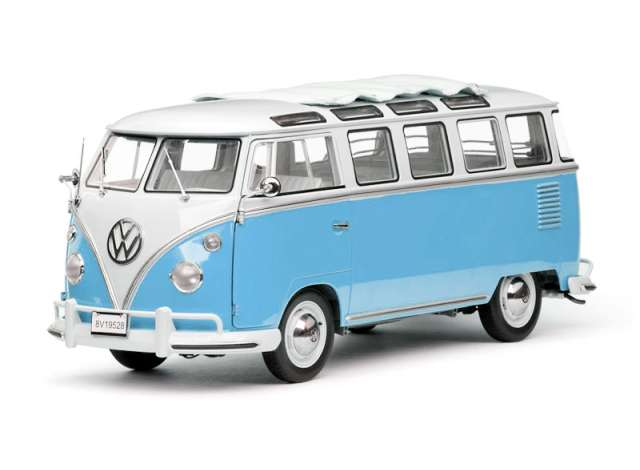 VW T1 Samba Bus Hellblau 1962 1:12 Sunstar