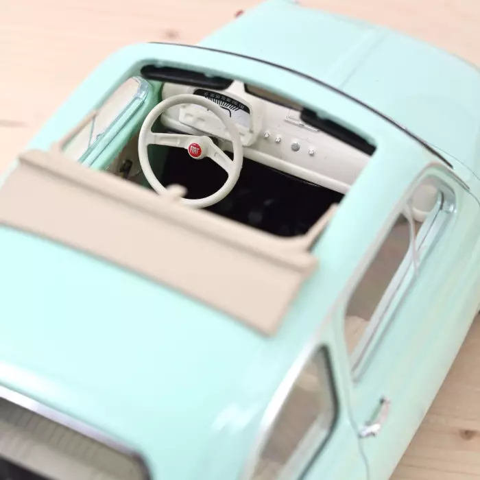 FIAT 500 L 1968 PASTEL BLUE BIRTH PACK 1:18 Norev