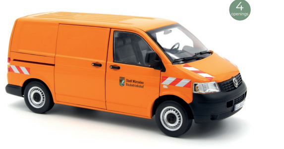  VW Transporter 2003 Kommunalfahrzeug  Betriebshof Würselen 1:18 Norev