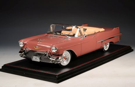 Cadillac Series 62 Convertible (Open) 1957 Dusty rose met. STM1957305 1:18 GLM Stamp Models