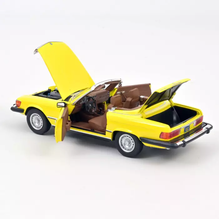 Mercedes Benz 450 SL (US-Version) 1979 Gelb Hart aber Herzlich 1:18 Norev
