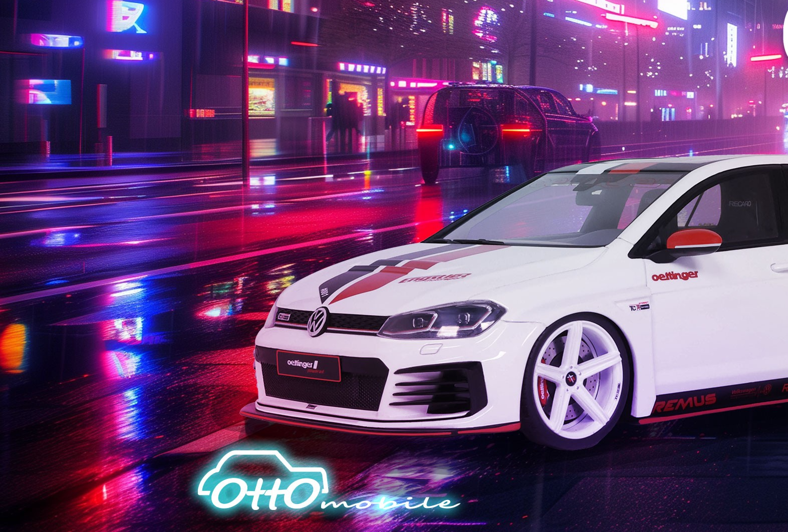 VW Golf VII GTI Oettinger Pure White 2019 OT1050 1:18 Otto Models