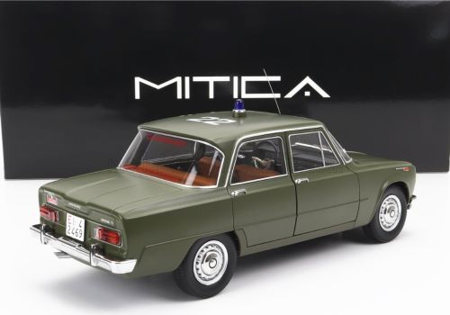 ALFA ROMEO - GIULIA 1.6 Ti CARABINIERI ROMA 1963 PRONTO INTERVENTO TEL 686.666  VERDE CAKI OPACO  1:18 Mitica