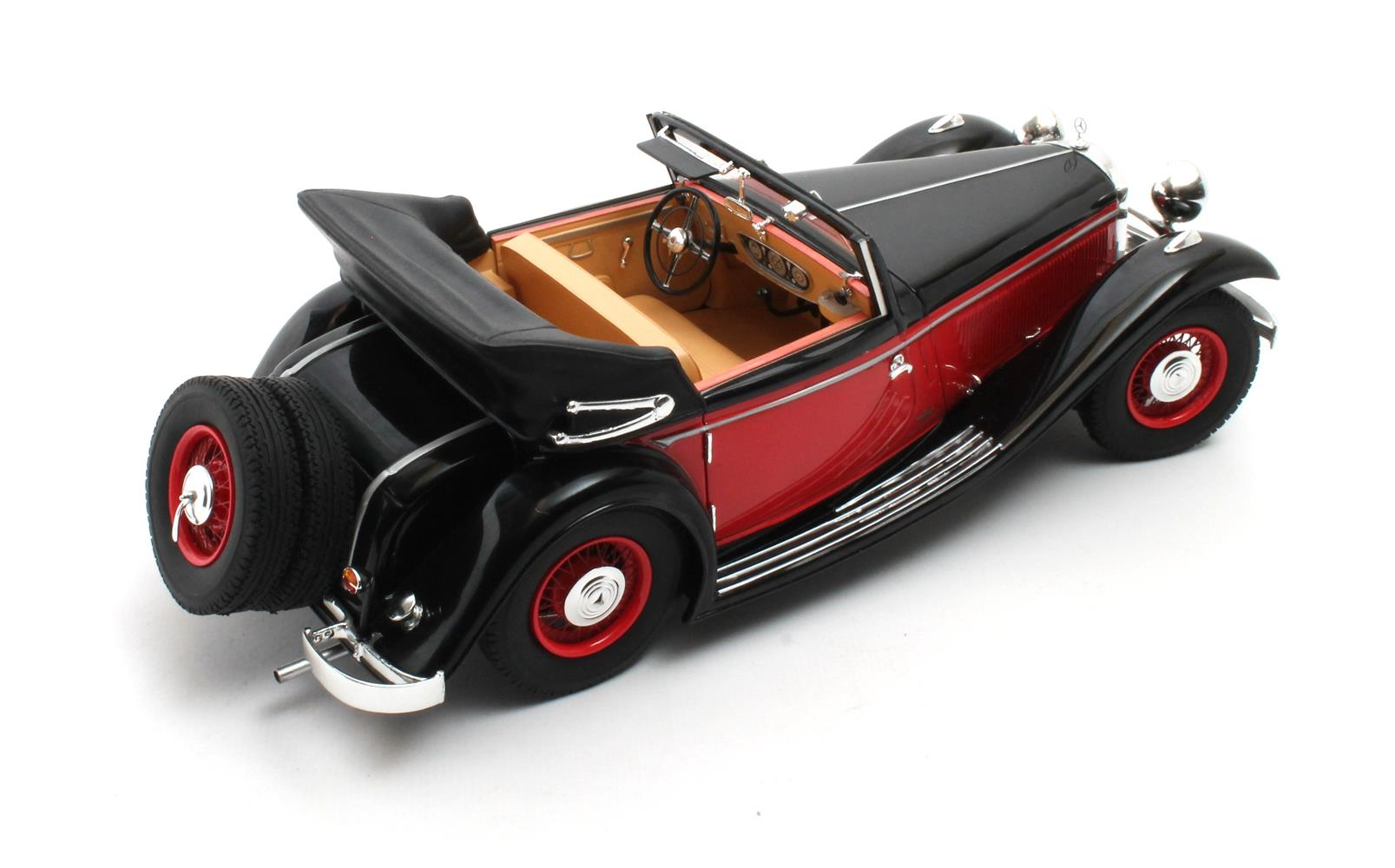 Mercedes Benz 290A Cabriolet black-red 1936 1:18 Cult Scale Models