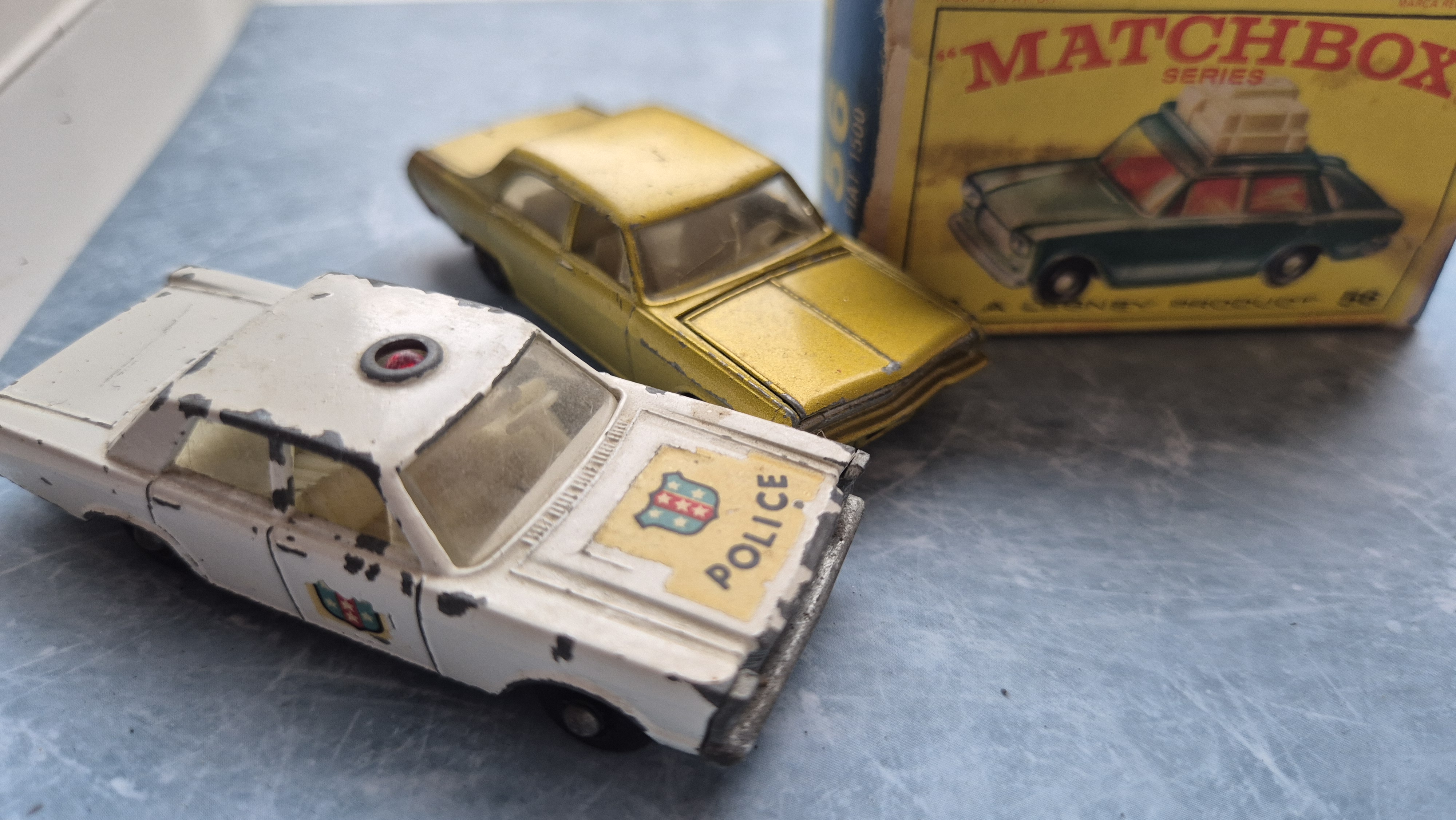 Set Ford Galaxie Opel Diplomat Fiat 1500 Ford Fairlane 1:64 Matchbox Lesney