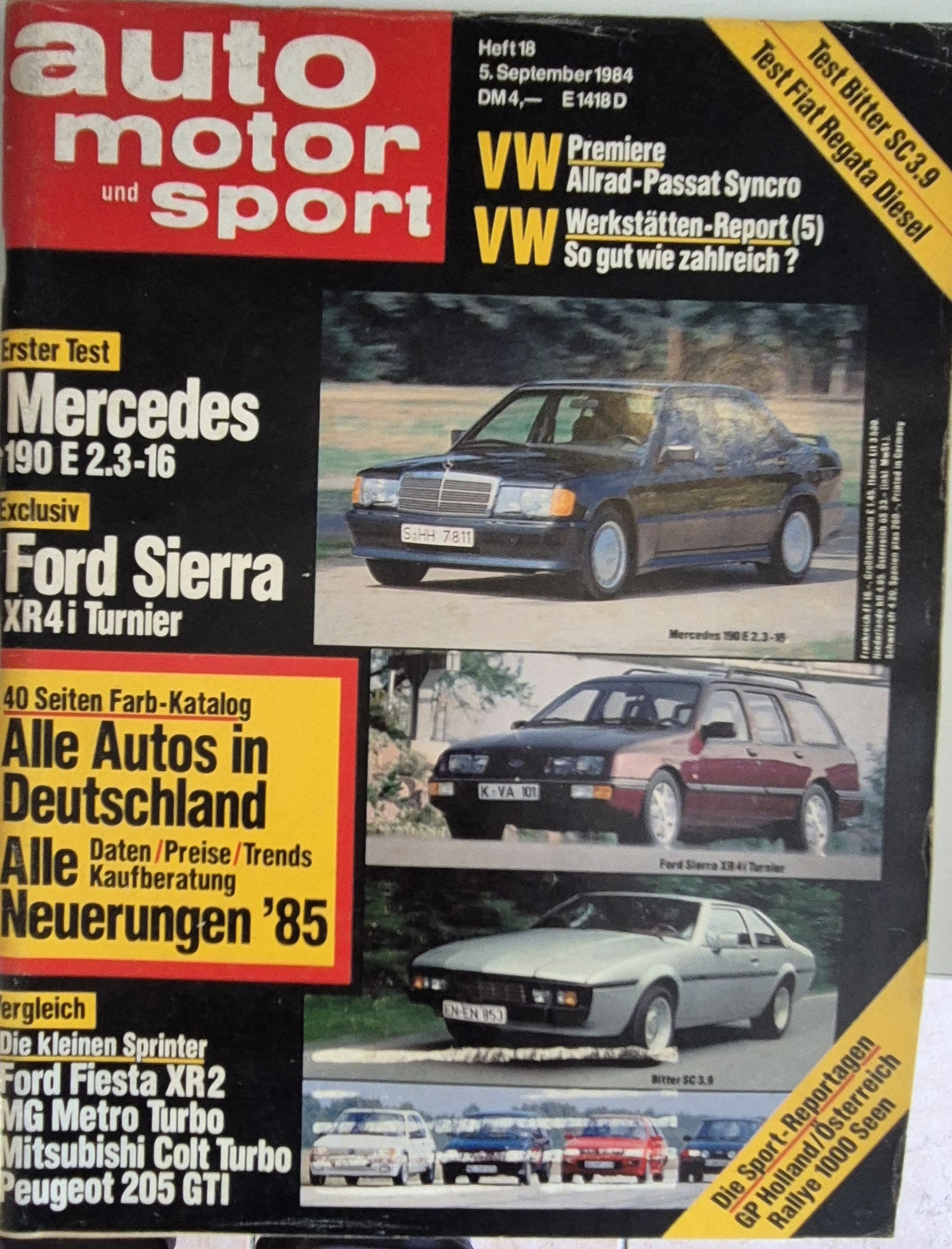 Auto Motor und Sport Heft 5. September 1984