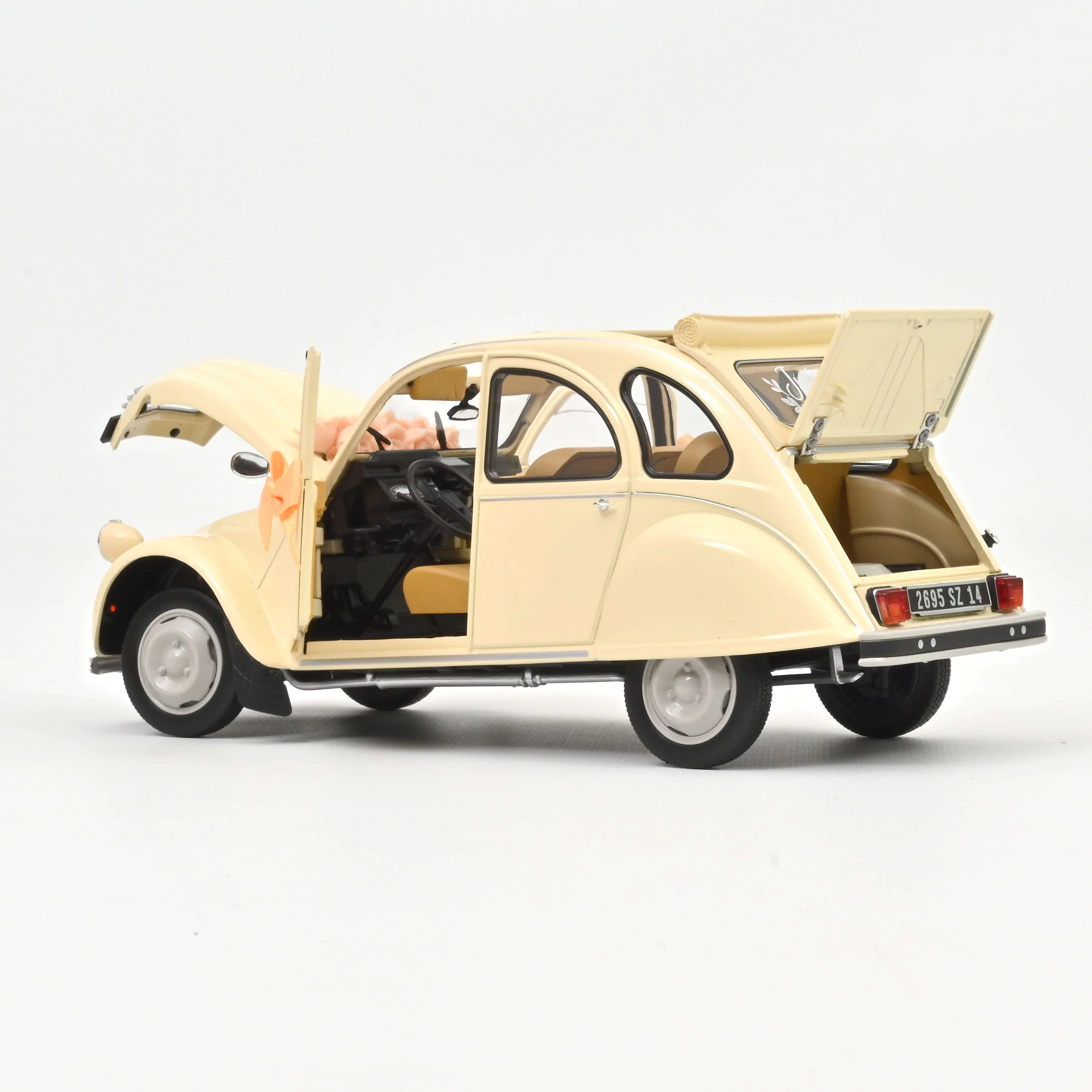Citroen 2CV 1986 Beige Hochzeitsgeschenk 1:18 Norev