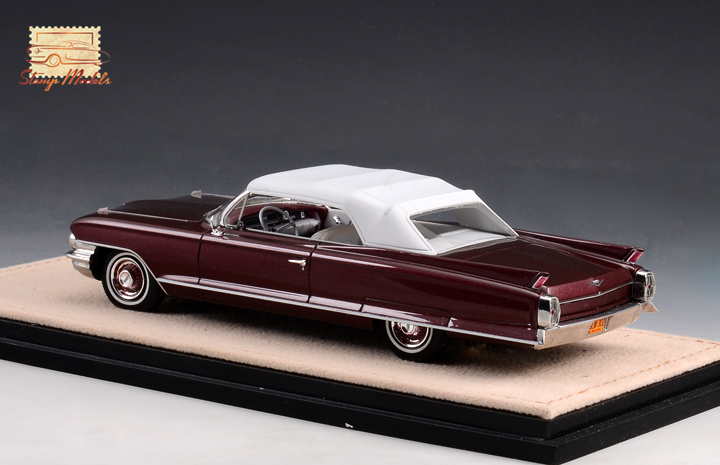 Cadillac Series 62 Convertible burgundy closed 1962 STM62304 1:43 Stamp Models GLM