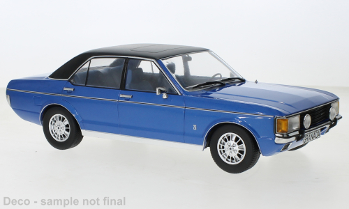 Ford Granada MK I metallic-blau/matt-schwarz 1975 1:18 MCG