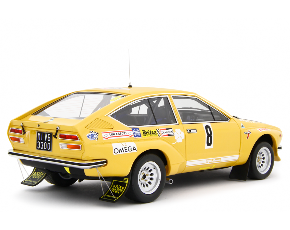 Alfa Romeo Alfetta Gr.2 Autodelta Rally 4 Regioni 1975 Svizzero - Masetto#8 LM199A  1:18 Laudoracing Model
