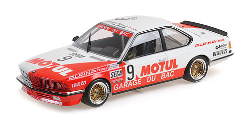 BMW 635 CSI – GARAGE DU BAC / MOTUL  HOLLINGER/GIROIX/KRUCKER 24H SPA 1984 #9 1:18 Minichamps