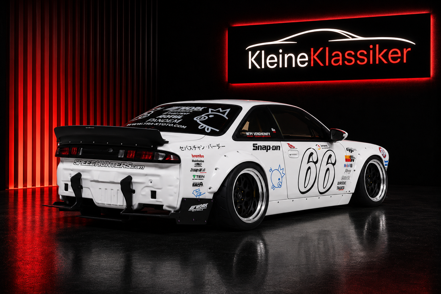  NISSAN SILVIA S14 BOSS ROCKET BUNNY WHITE 2024 OT1240 1:18 Otto Models 