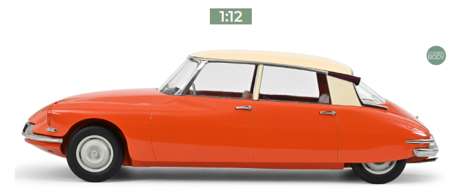 CITROEN ID 19 1957 CAPUCINE ORANGE AND CREAM 1:12 Norev