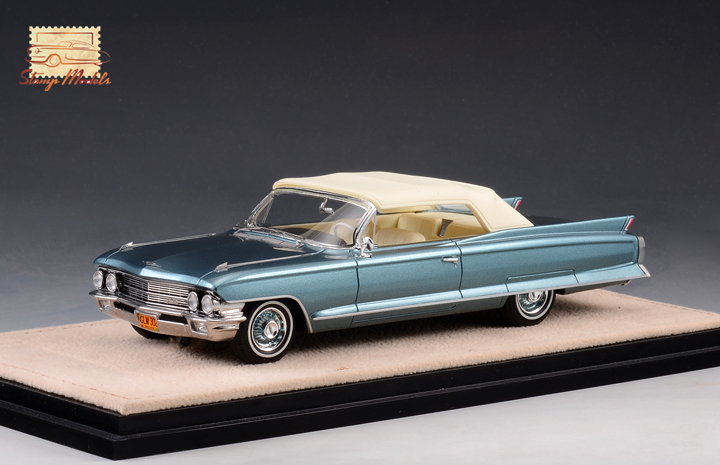 Cadillac Series 62 Convertible blue closed 1962 STM62302 1:43 Stamp Models GLM