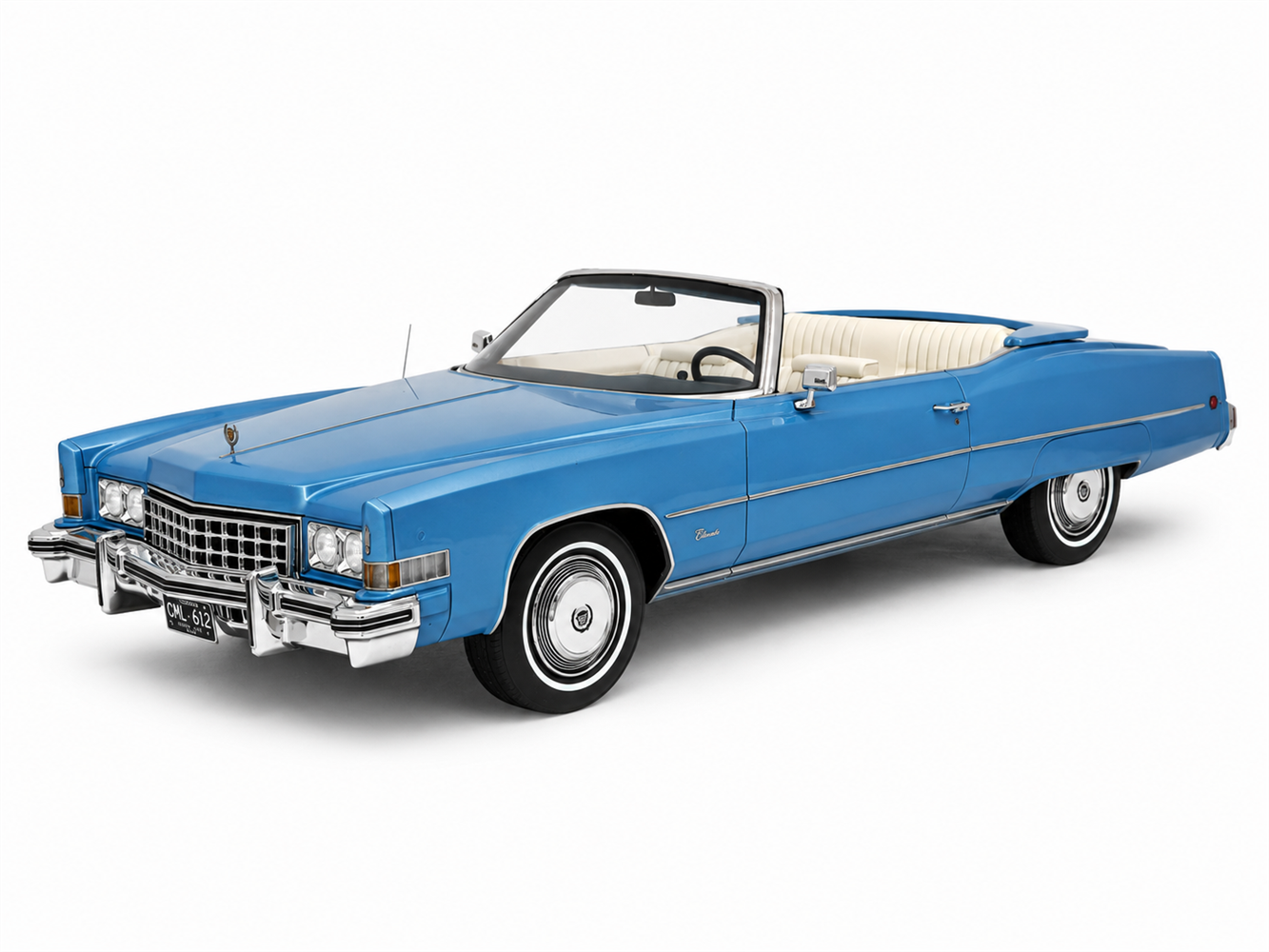 Cadillac Eldorado Convertible blue metallic 1973  1:18 Cult Scale Models