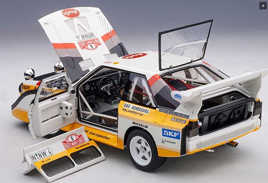 Audi Quattro S1 - Rallye Monte Carlo 1986 - Mikkola/Hertz 1:18 AUTOart