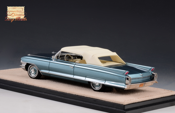 Cadillac Series 62 Convertible blue closed 1962 STM62302 1:43 Stamp Models GLM