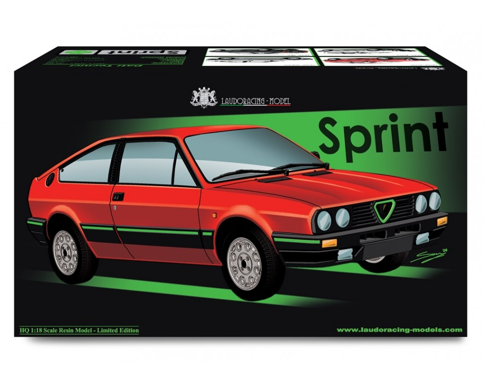Alfa Romeo Sprint 1.5 Quadrifoglio Verde 1983 rot LM184A 1:18 Laudoracing Model