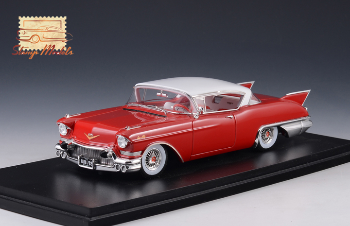 Cadillac Eldorado Seville 1957 Dakota Red/Whiteroof STM570011:43 Stamp Models GLM