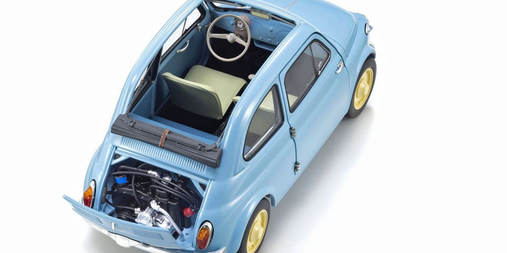 Fiat Nuova 500 1960 Light Blue 1:18 Kyosho