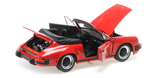 PORSCHE 911 CARRERA CABRIOLET 3.2 1983 RED 1:18 Minichamps 