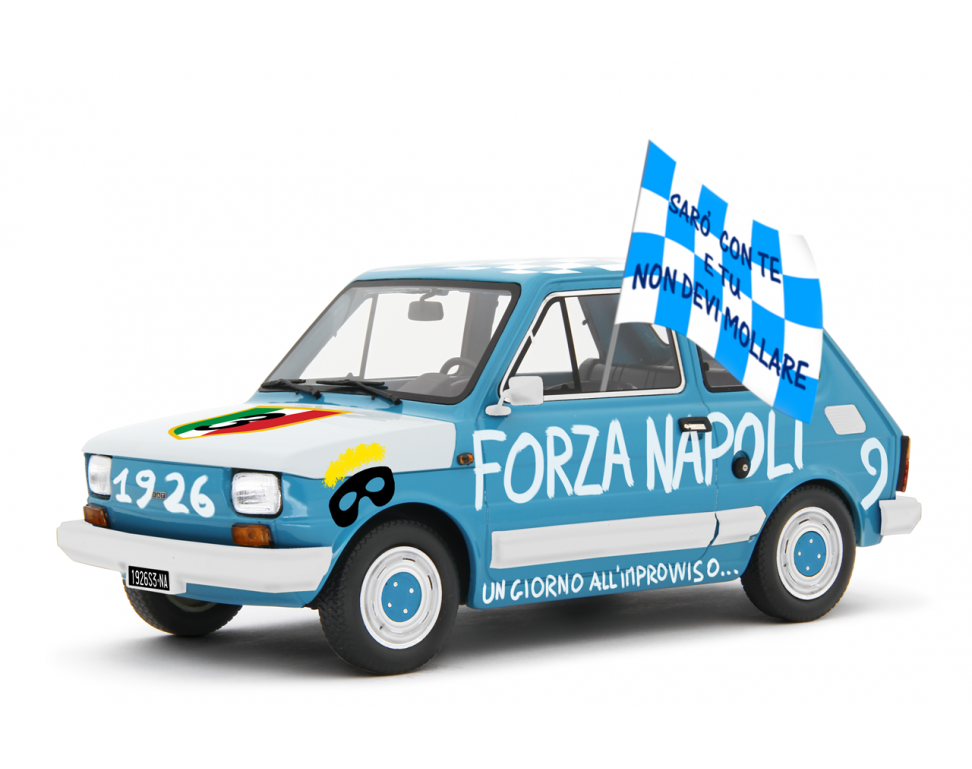 FIAT 126 PERSONAL FORZA NAPOLI LM147FN  1:18 1:18 Laudoracing Model