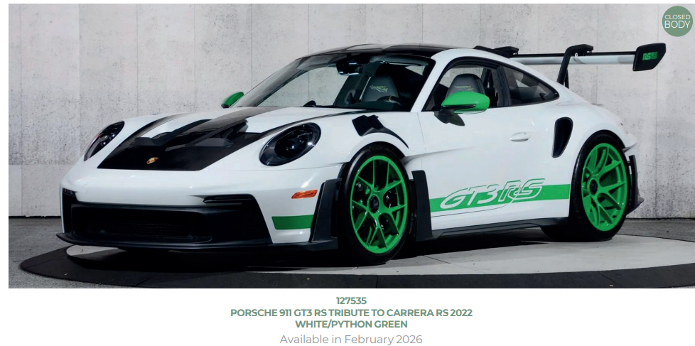 1 GT3 RS Tribute to Carrera RS 2022  Weiß/Pythongrün 1:12 Norev
