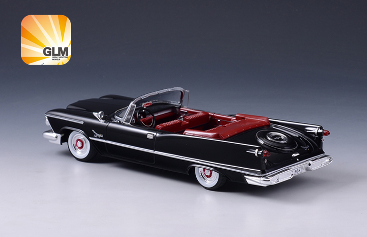 Imperial Crown Convertible 1958 Open Black  131401 1:43 GLM