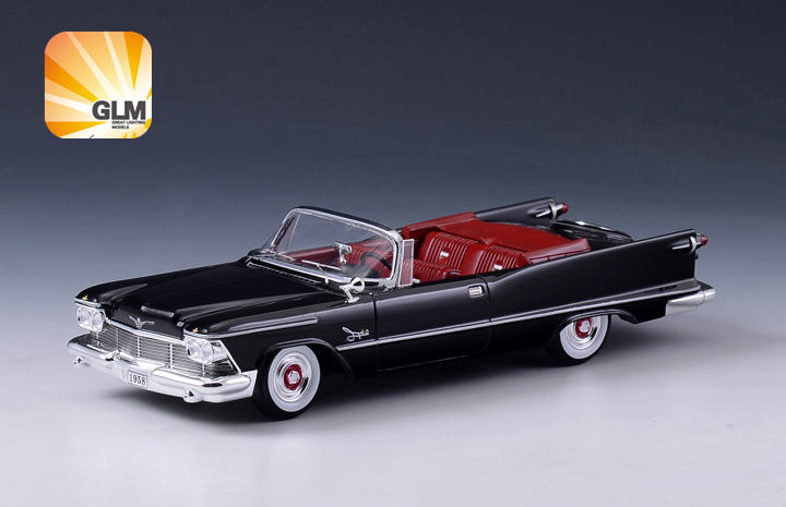 Imperial Crown Convertible 1958 Open Black  131401 1:43 GLM