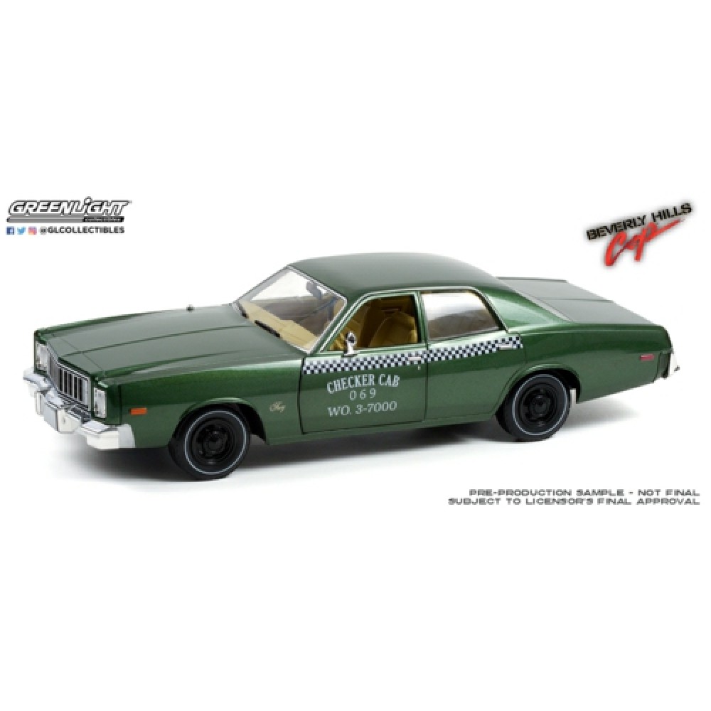 Plymouth Fury Checker Cab Beverly Hills Cop 1984 1:18 Greenlight