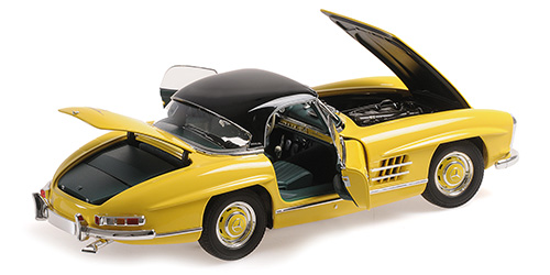 Mercedes Benz 300SL W198 1958 gelb Hardtop 1:18 Minichamps