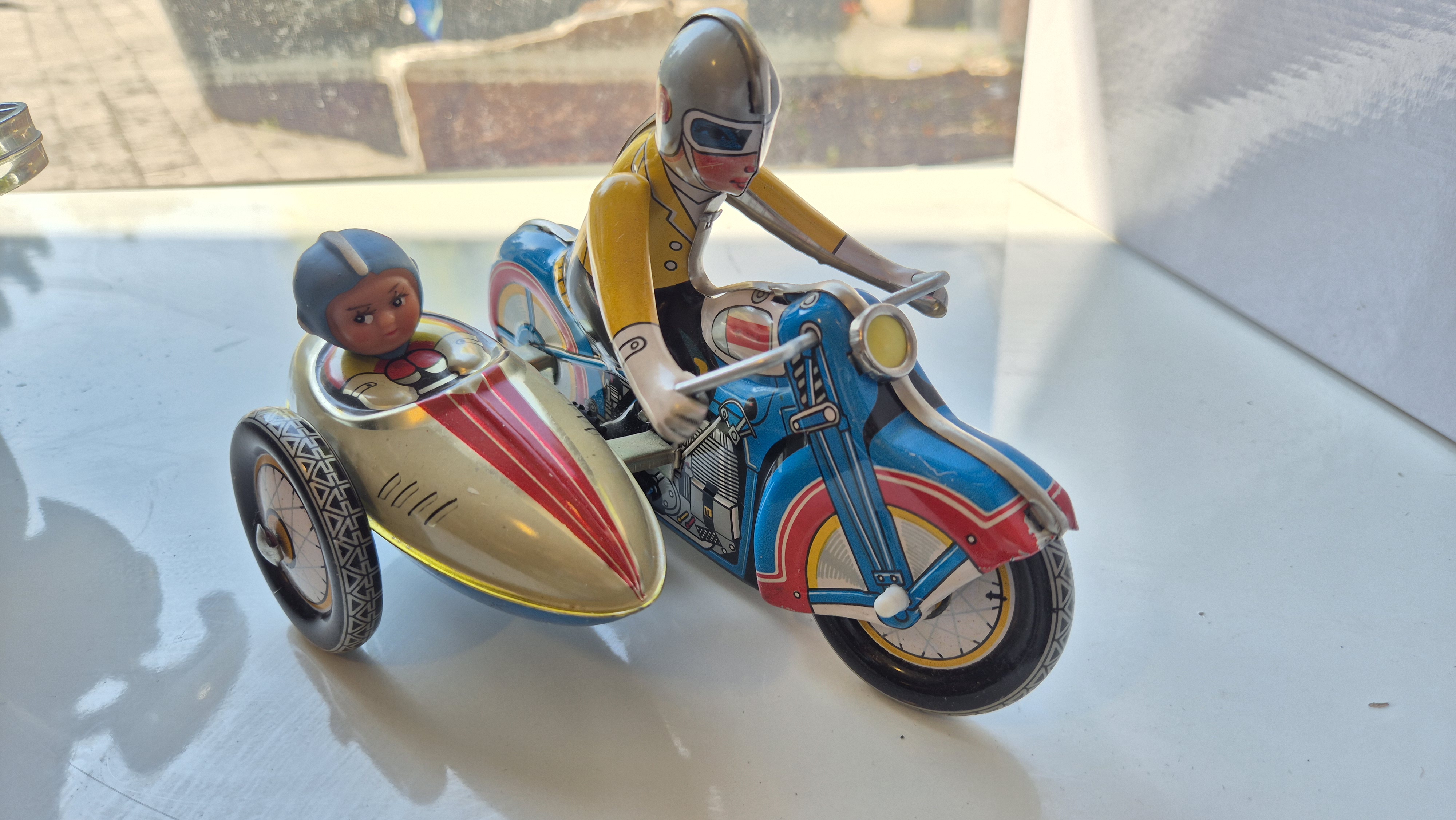 Schylling Motorcycle Racer Aufzieh Blechspielzeug