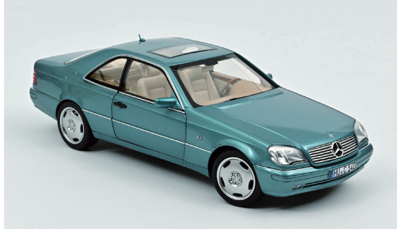 Mercedes-Benz CL600 Coupé 1997  Blue metallic.1:18 Norev