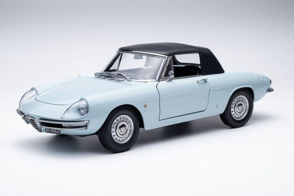 Alfa Romeo 1600 Duetto Spider 1966 – Rouge, Touring Models 1:18, Miniature Neuve